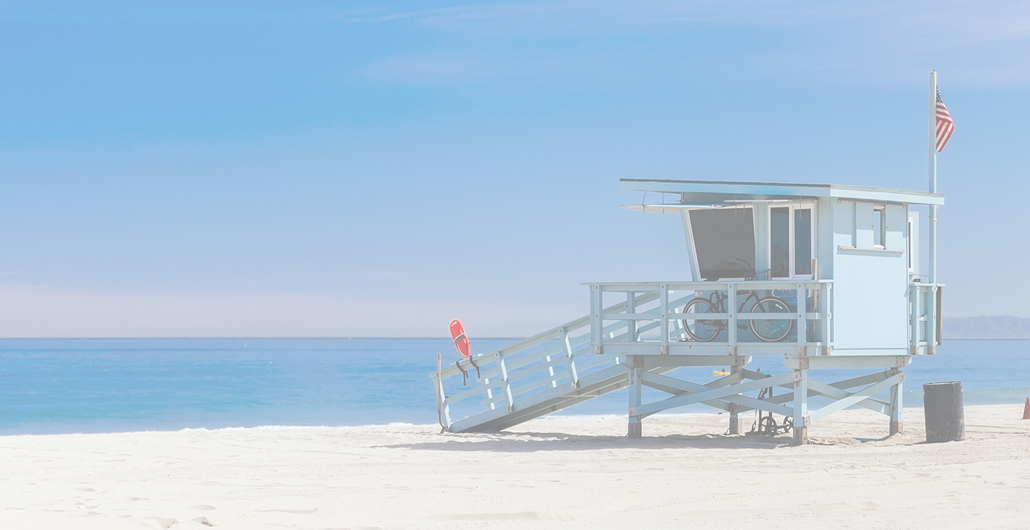 Lifeguard Shack at Hermosa Beach, California